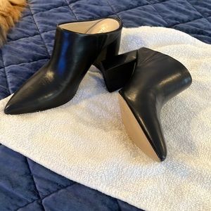 Womens black mules with 3” heels